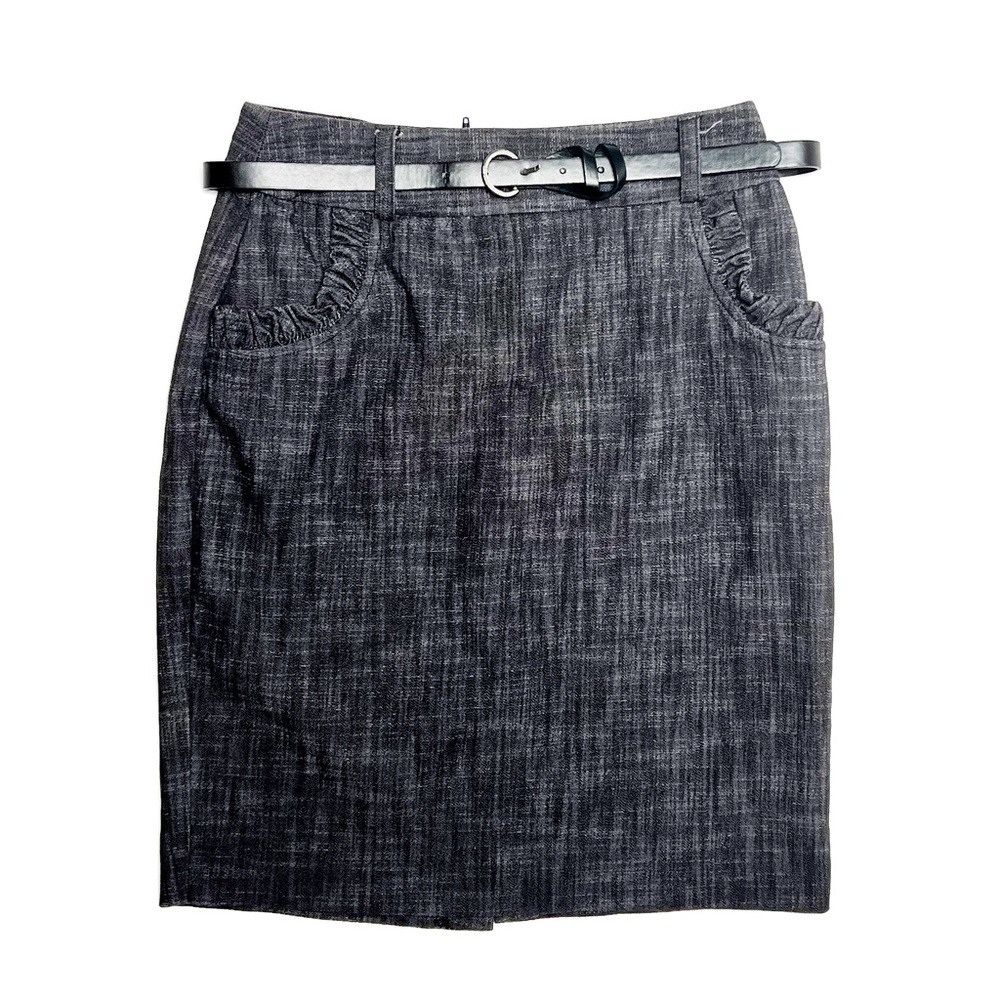 Pencil Skirt with Pockets and Belt